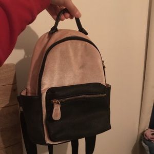 pink and black mini backpack